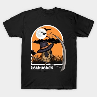 halloween scary evil pumpkin funny pumpkin head T-Shirt